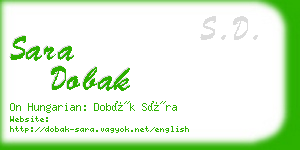 sara dobak business card